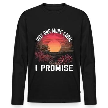 Aquarium Aquariophile Coral Fragging - T-shirt manches longues Premium bio Homme - noir - Devant - Nico (187cm)