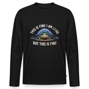 Non diagnostiqué, mais quelque chose - T-shirt manches longues Premium bio Homme - noir - Devant - Nico (187cm)