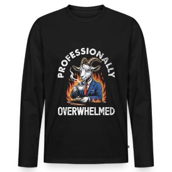 Non diagnostiqué, mais quelque chose - T-shirt manches longues Premium bio Homme - noir - Devant - Nico (187cm)