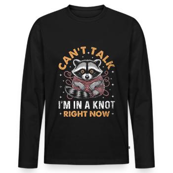 Non diagnostiqué, mais quelque chose - T-shirt manches longues Premium bio Homme - noir - Devant - Nico (187cm)