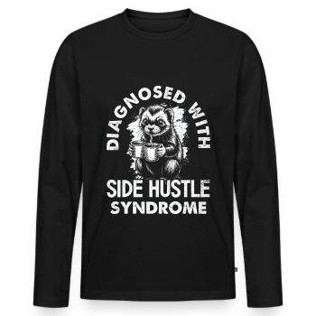 Non diagnostiqué, mais quelque chose - T-shirt manches longues Premium bio Homme - noir - Devant - Nico (187cm)