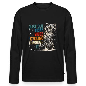 Non diagnostiqué, mais quelque chose - T-shirt manches longues Premium bio Homme - noir - Devant - Nico (187cm)