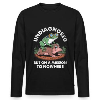Non diagnostiqué, mais quelque chose - T-shirt manches longues Premium bio Homme - noir - Devant - Nico (187cm)