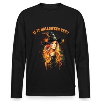 Gruselige Pin-up-hexe Halloween - Männer Premium Bio Langarmshirt - Schwarz - Vorne - Nico (187cm)