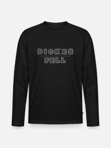 Dickes Fell (Choice one) - Männer Premium Bio Langarmshirt - Schwarz