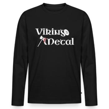 Viking Metal - Men's Premium Organic Long Sleeve Shirt - black - Front - Nico (187cm)