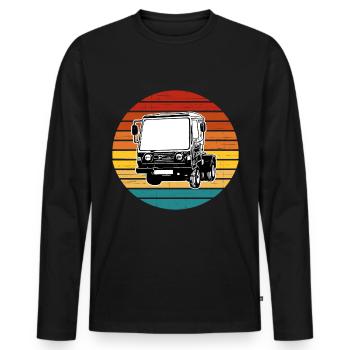 Multicar M25 Multicar Nouveaux camions Multricar - T-shirt manches longues Premium bio Homme - noir - Devant - Nico (187cm)