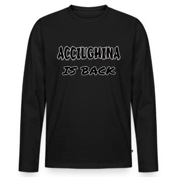 Allegri Juve return shirt - Men's Premium Organic Long Sleeve Shirt - black - Front - Nico (187cm)