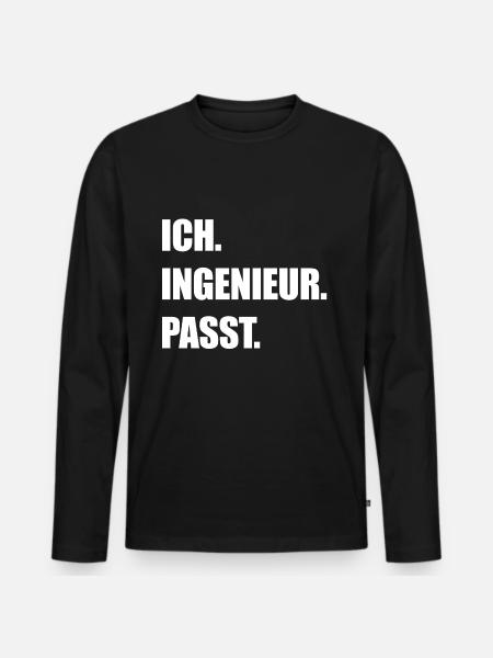 Engineer - Men's Premium Organic Long Sleeve Shirt - black