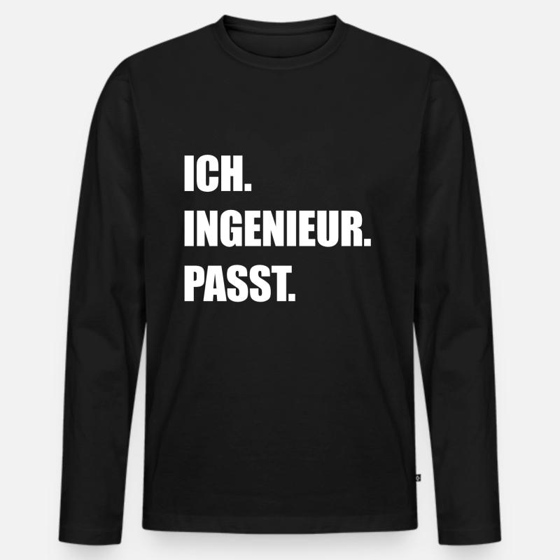 Engineer - Men's Premium Organic Long Sleeve Shirt - black