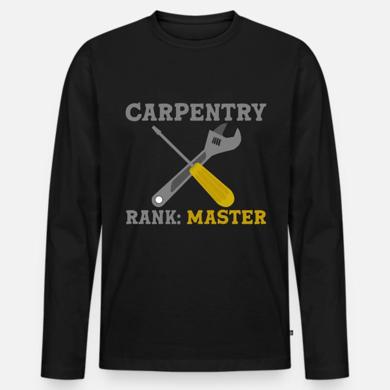 Carpentry Rank Master 2 - Männer Premium Bio Langarmshirt - Schwarz