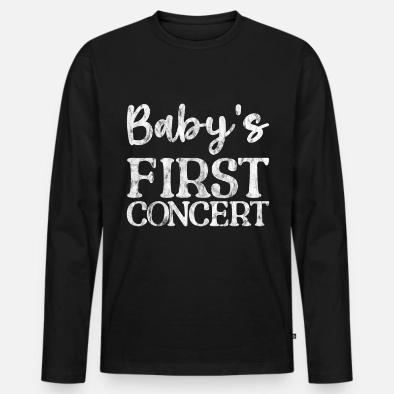 Baby's First Concert 3 - Männer Premium Bio Langarmshirt - Schwarz