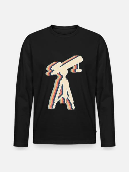 Stargazing Stargazer Astronomy Constellation - Men's Premium Organic Long Sleeve Shirt - black