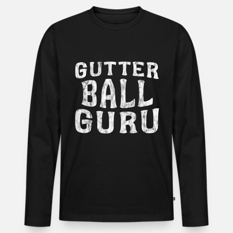 Gutter Ball Guru 5 - Männer Premium Bio Langarmshirt - Schwarz