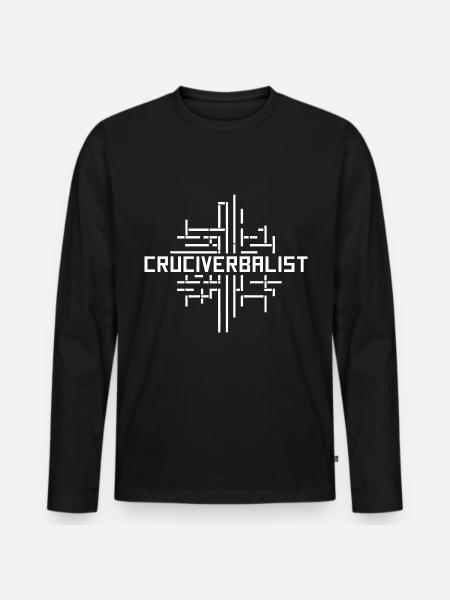 Cruciverbalist 4 - Männer Premium Bio Langarmshirt - Schwarz