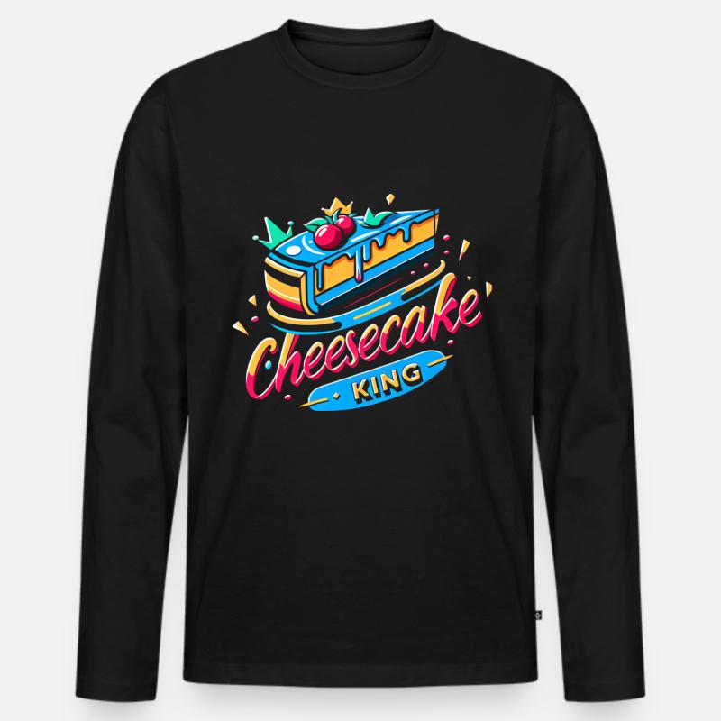 Cheesecake King 9 - Männer Premium Bio Langarmshirt - Schwarz
