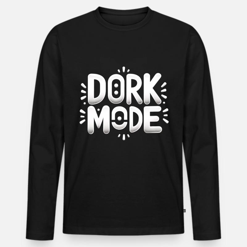 Dork Mode 7 - Männer Premium Bio Langarmshirt - Schwarz