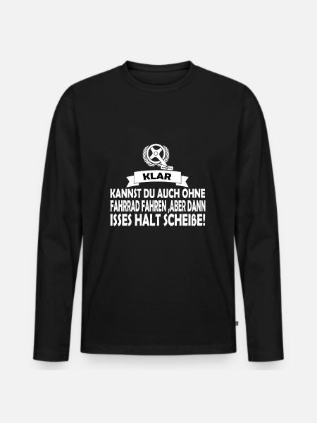 Fahrrad - Männer Premium Bio Langarmshirt - Schwarz