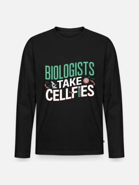 Biologists Take Cellfies 6 - Männer Premium Bio Langarmshirt - Schwarz