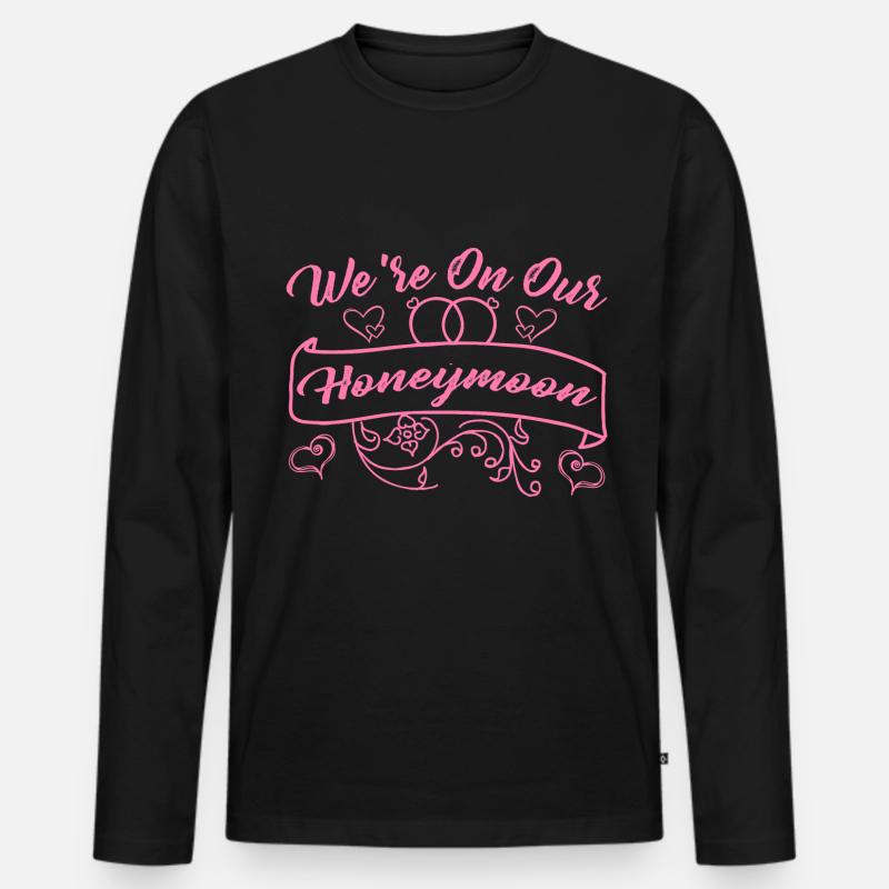 We're On Our Honeymoon 5 - Männer Premium Bio Langarmshirt - Schwarz