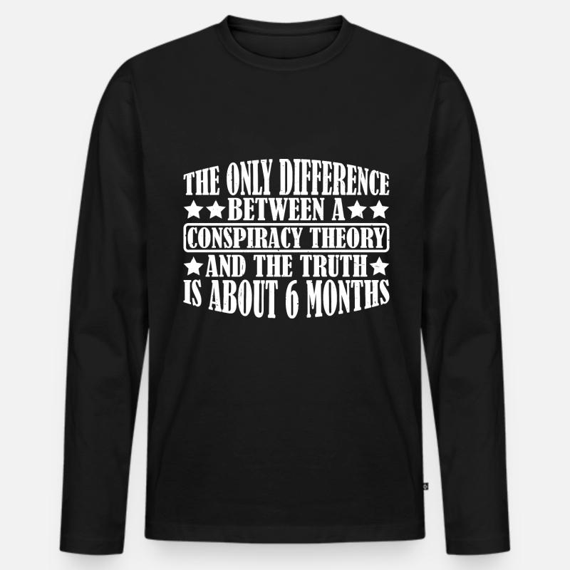 The Only Difference Between A Conspiracy 12 - Männer Premium Bio Langarmshirt - Schwarz