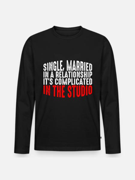 Célibataire, Marié, En Studio 6 - T-shirt manches longues Premium bio Homme - noir