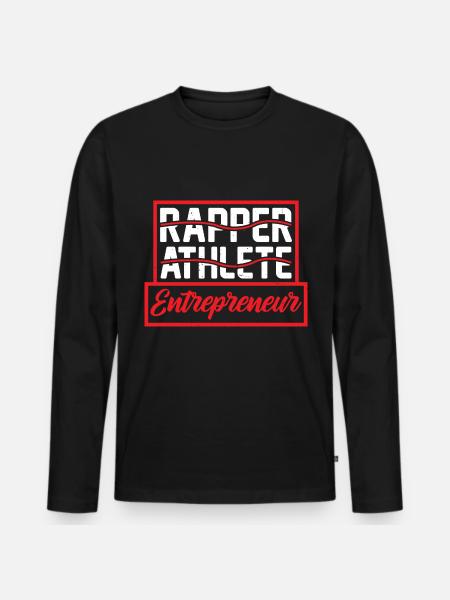 Rapper Athlete Entrepreneur 57 - Men's Premium Organic Long Sleeve Shirt - black