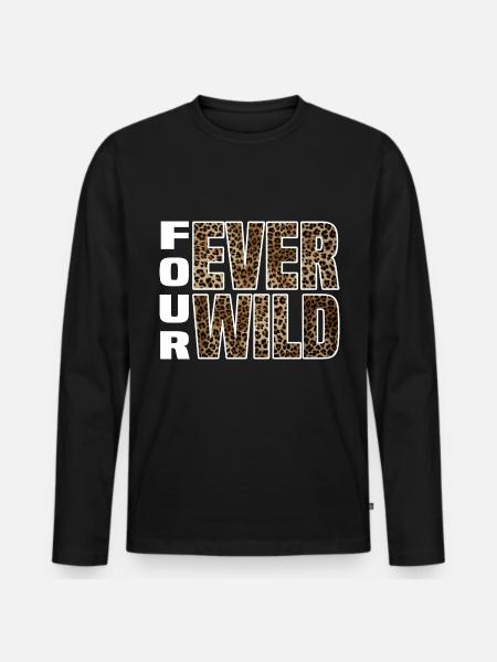 Four Ever Wild 30 - Männer Premium Bio Langarmshirt - Schwarz