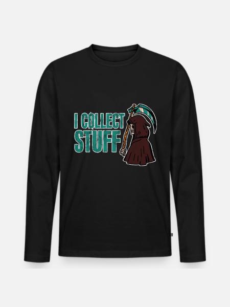 I Collect Stuff 3 - Men's Premium Organic Long Sleeve Shirt - black