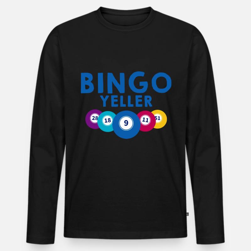 Bingo Yeller 2 - Männer Premium Bio Langarmshirt - Schwarz