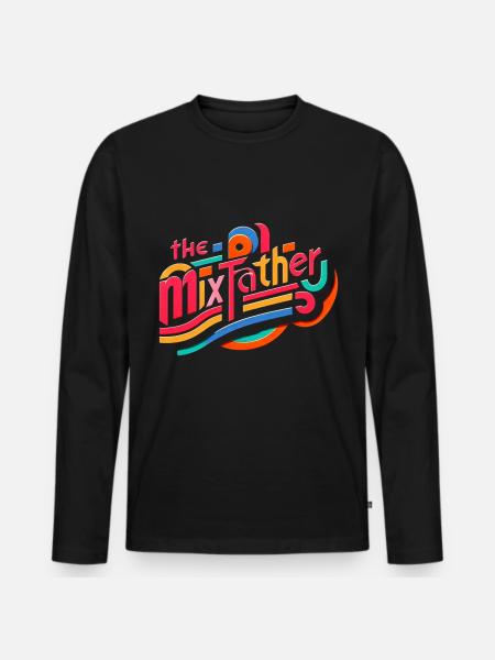 The Mixfather 8 - Men's Premium Organic Long Sleeve Shirt - black