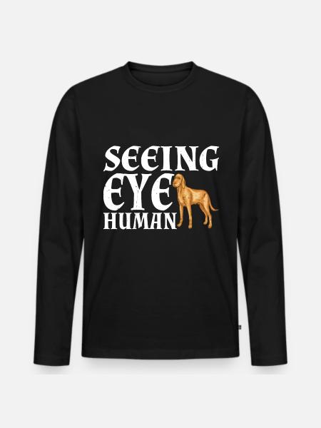 Seeing Eye Human 30 - Men's Premium Organic Long Sleeve Shirt - black