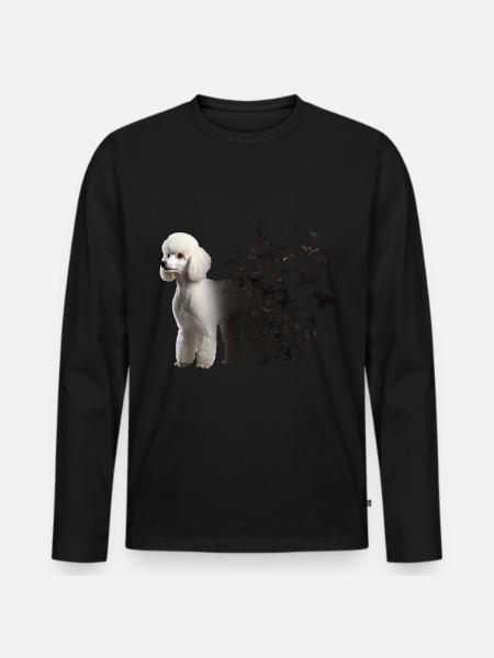 Poodle - Men's Premium Organic Long Sleeve Shirt - black