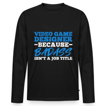 Video Game Designer - Männer Premium Bio Langarmshirt - Schwarz - Vorne - Nico (187cm)