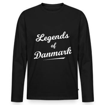 Die Fans aus Dänemark - Männer Premium Bio Langarmshirt - Schwarz - Vorne - Nico (187cm)