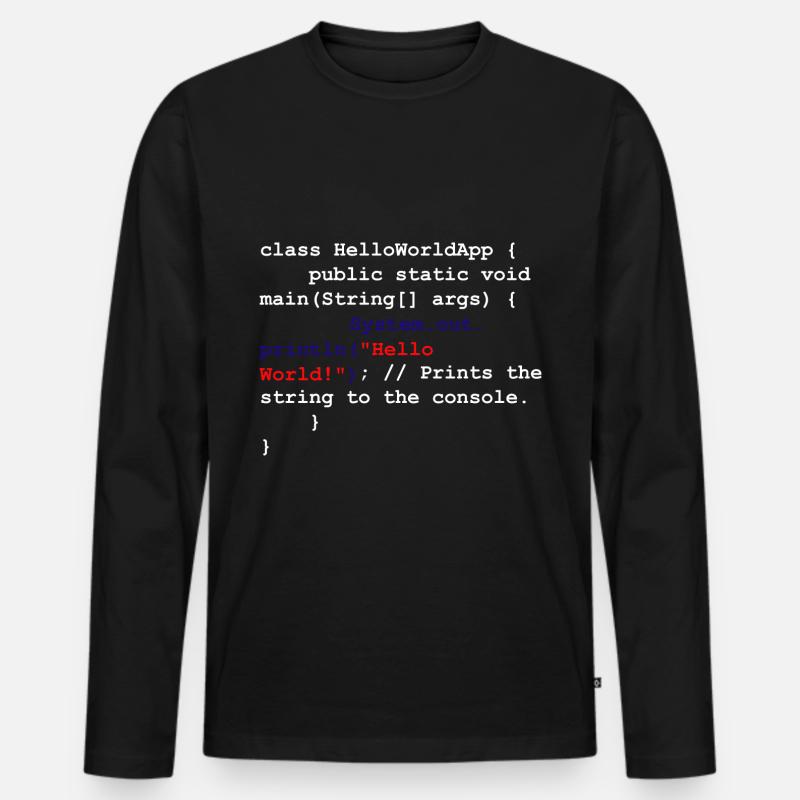 Coder Software Développeur - T-shirt manches longues Premium bio Homme - noir