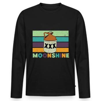 Schnaps brennen Schnapsbrenner Selbstgebrannter - Männer Premium Bio Langarmshirt - Schwarz - Vorne - Nico (187cm)