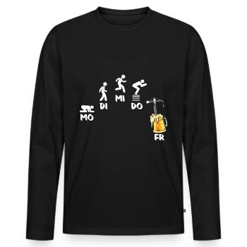 Crane Construction Crane Crane Operator Crane Operator - Men's Premium Organic Long Sleeve Shirt - black - Front - Nico (187cm)