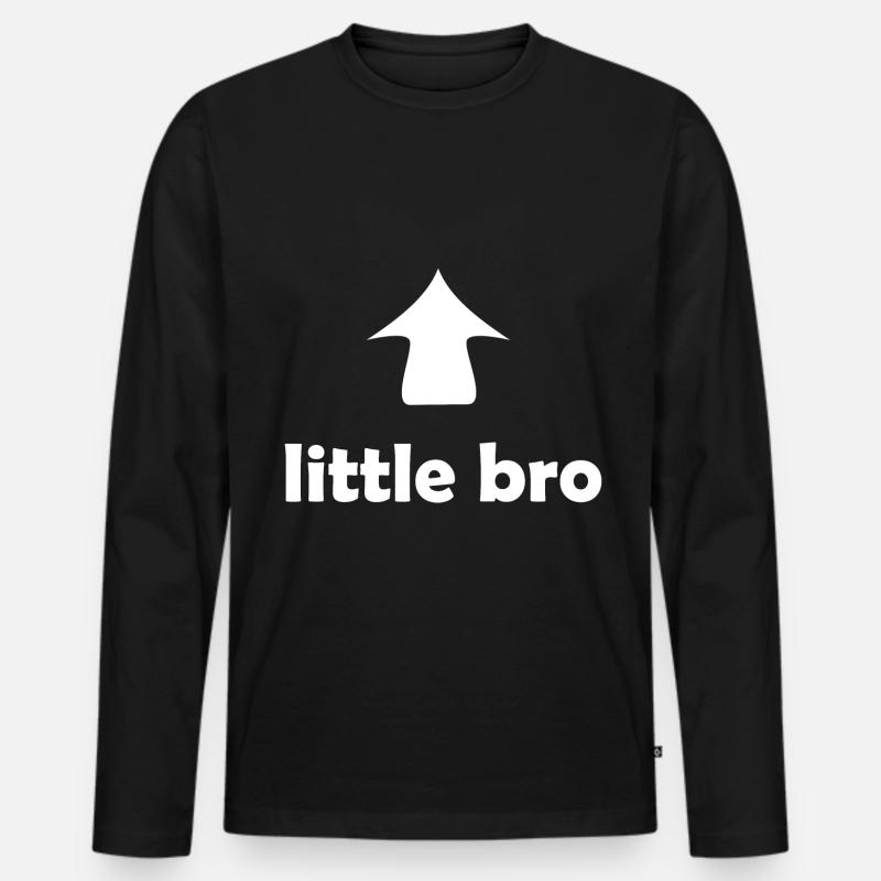 Für den kleinen Bruder - Männer Premium Bio Langarmshirt - Schwarz