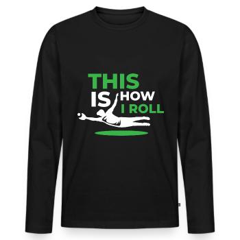Baseball Baseball Bat Catch Ball - Men's Premium Organic Long Sleeve Shirt - black - Front - Nico (187cm)