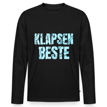 Klapsenbeste Klapse Psychiatrie Sprüche Geschenk - Männer Premium Bio Langarmshirt - Schwarz - Vorne - Nico (187cm)