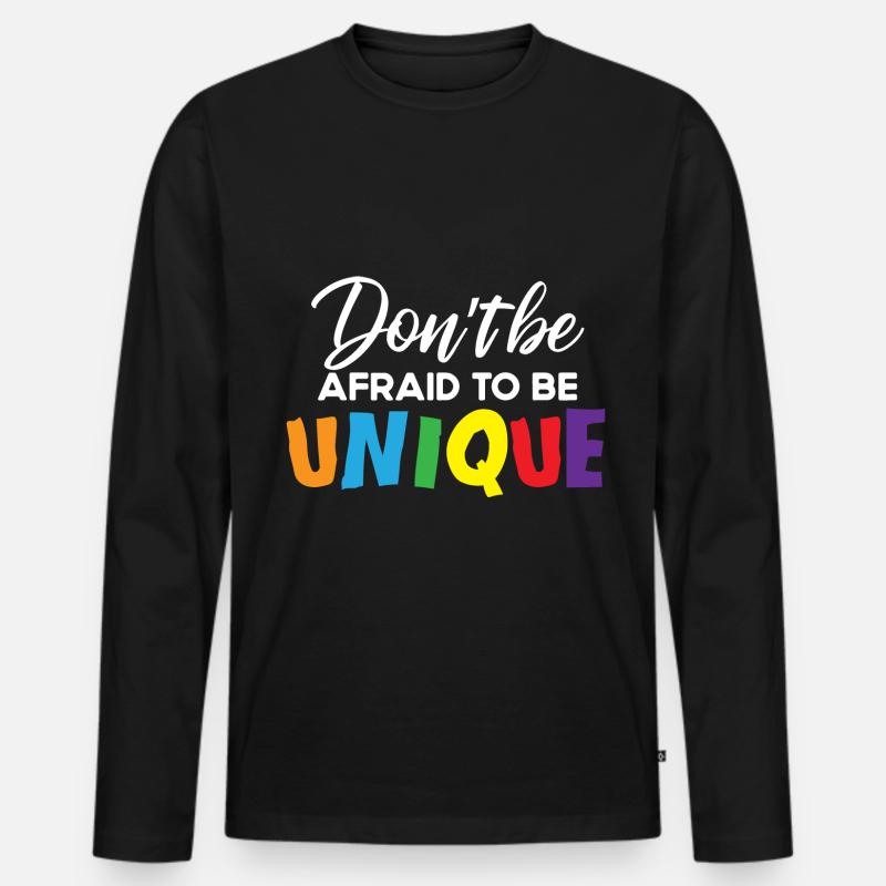 Unique Unique Personality Development - Men's Premium Organic Long Sleeve Shirt - black