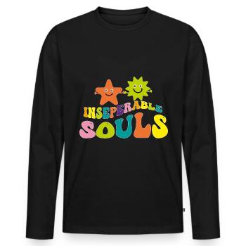 Beste Freunde Best Buds Beste Freundinin - Männer Premium Bio Langarmshirt - Schwarz - Vorne - Nico (187cm)