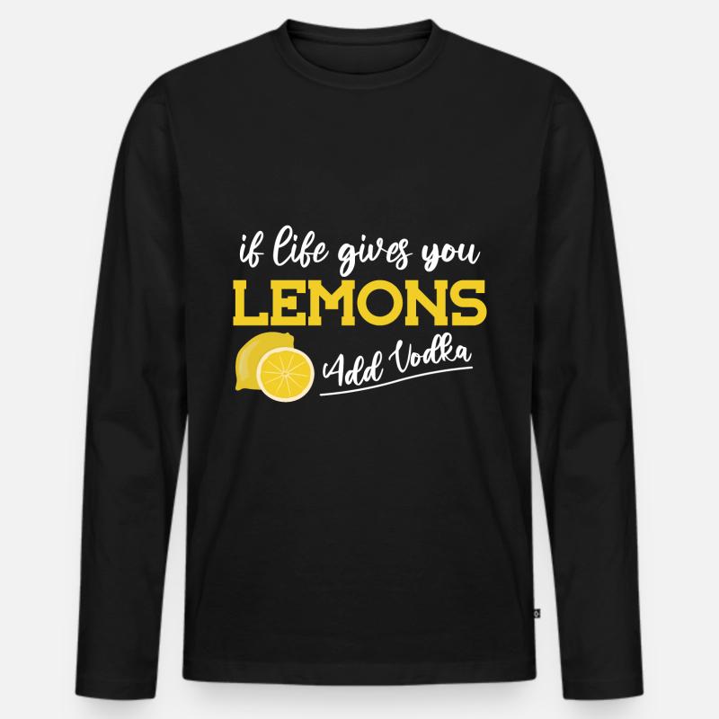 Vodka Wodka - Männer Premium Bio Langarmshirt - Schwarz