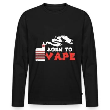 E-Zigarette E-Shisha Dampf Liquid - Männer Premium Bio Langarmshirt - Schwarz - Vorne - Nico (187cm)