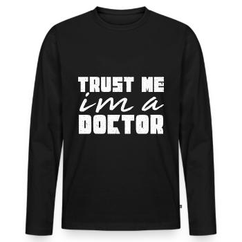 Doctor Doctor Specialist physician - Men's Premium Organic Long Sleeve Shirt - black - Front - Nico (187cm)