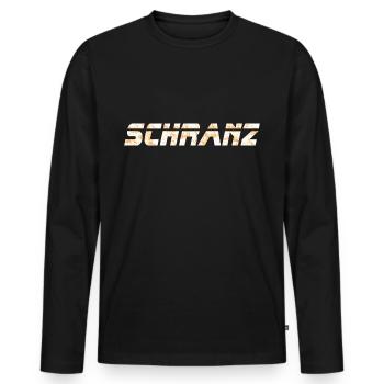 Schranz - Techno - Techno music - Rave - Männer Premium Bio Langarmshirt - Schwarz - Vorne - Nico (187cm)