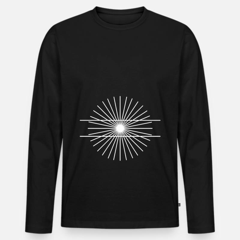 Optische Täuschung Geschenk Gleich Lang Parallel - Männer Premium Bio Langarmshirt - Schwarz