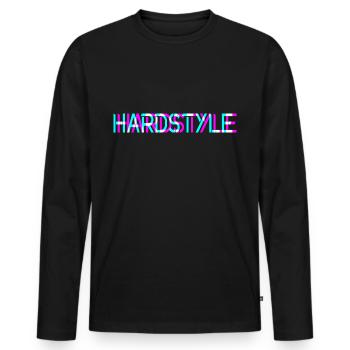 Hardstyle - Musique - Fastival -Rave -Edm - 3 d look - T-shirt manches longues Premium bio Homme - noir - Devant - Nico (187cm)