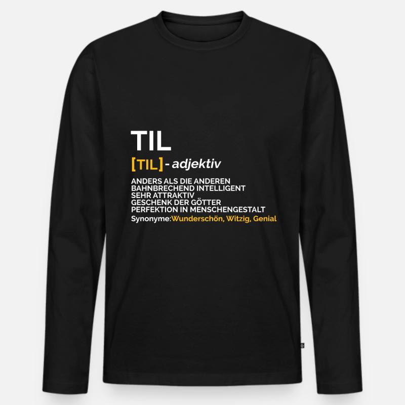 Til - Männer Premium Bio Langarmshirt - Schwarz
